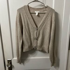 H&M Beige Cardigan Sweater